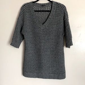 Lafayette 148 NY Crocheted Short Sleeve Sweater